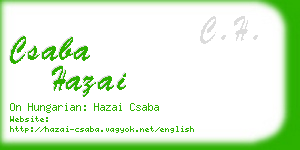 csaba hazai business card